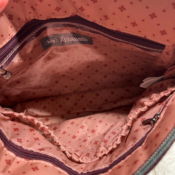 Retired Lug Pirouette Quilted RFID 2-in-1 Crossbody & Belt Bag in Wine Blush - Picture 8 of 10